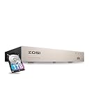 ZOSI 8CH 1080P DVR Digital Video Recorder mit 1TB Festplatte, Verkabelt BNC Eingang, Hybrid 4in1...