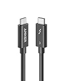 Anker Thunderbolt 3 Kabel 50cm,USB C auf USB C,unterstützt 100W superschnelles Laden und Rapide...