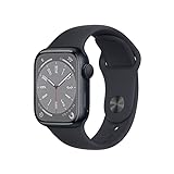 Apple Watch Series 8 (GPS, 41mm) Smartwatch - Aluminiumgehäuse Mitternacht, Sportarmband...