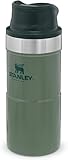 Stanley Classic Trigger Action Travel Mug 354 ml / 12OZ Hammertone Green – Doppelwandiger,...