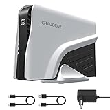 GRAUGEAR Externes Festplattengehäuse für 3,5 Zoll SATA Festplatte, USB 3.2 Gen2 Type-C Anschluss,...