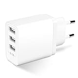 ARCCRA Mehrfach USB Ladegerät 15,5W Adapter Steckdose mit 3-Port, 5V3,1A USB Stecker, Netzteil für...