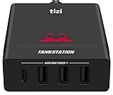 equinux tizi Tankstation USB-C + 3 USB-A (75W) mit bis zu 60W USB-C PD Leistung - 4-Port-Ladegerät...