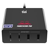 NEU equinux tizi Tankstation Pro (107W) - 2X USB-C, 2X USB-A, 2 USB-C PD Ports (96W & 30W) 2 USB-A...