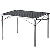 KingCamp Aluminium Klapptisch Campingtisch Falttisch Gartentisch Campingmöbel bis 80 kg belastbar...