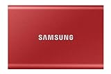 Samsung Portable SSD T7, 500 GB, USB 3.2 Gen.2, 1.050 MB/s Lesen, 1.000 MB/s Schreiben, Externe SSD...