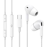 USB C Kopfhörer,Type C In Ear Kopfhörer mit Kabel, HiFi Stereo Ohrhörer mit Mikrofon und...