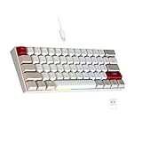 Newmen GM610 Gaming Tastatur Kabellos,60% Prozent Mechanische Bluetooth/2.4Ghz/Mit Kabel,61 Tasten...