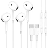 2er-Pack USB-C Kopfhörer für iPhone 15 Plus/15 Pro/15 Pro Max,HiFi Stereo In-Ear TypeC Kabel...