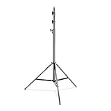 Walimex pro WT-420 Lampenstativ 420cm - Lichtstativ mit Federdämpfung, Höhe max 420cm, Traglast...