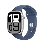 Apple Watch Series 10 (GPS + Cellular 46 mm) Smartwatch mit Aluminiumgehäuse in Silber und...