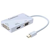 CableDeconn 3-in-1 Mini DisplayPort 1,2 V auf DVI VGA HDMI TV HDTV Adapter Konverter HDMI Full 4K X...