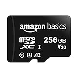 Amazon Basics MicroSDXC, 256 GB, mit SD Adapter, A2, U3, Lesegeschwindigkeit bis zu 100 MB/s,...