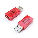 PortaPow 3te Gen USB Daten Blocker (2er Pack rot) – Schutz vor Juice Jacking