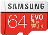 Samsung EVO Plus Micro SDXC 64GB bis zu 100MB/s, Speicherkarte (inkl. SD Adapter) [Amazon Frustfreie...