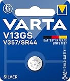 VARTA Batterien V13GS/V357/SR44 Knopfzelle, 1 Stück, Silver Coin, 1,55V, kindersichere Verpackung,...