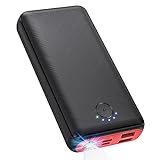 JIGA Power Bank 27000mAh 22,5W Externer Akku PD 20W USB C Powerbank mit Taschenlampe, Tragbares...