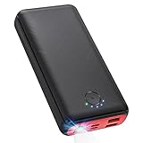 JIGA Power Bank 27000mAh 22,5W Externer Akku PD 20W USB C Powerbank mit Taschenlampe, Tragbares...