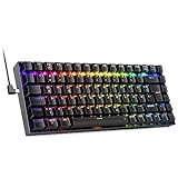 Redragon Mechanische Gaming Tastatur, RGB 75% Mechanische Tastatur mit Hot-Swappable Rote Linear...