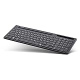 InLine 55378B Bluetooth Aluminium Tastatur mit Nummernpad, für bis zu 4 Bluetooth-Geräte, schwarz