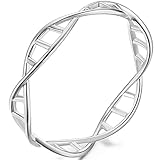 Helen de Lete Innovativer DNA offener Ring aus Sterlingsilber, Silber, Kein Edelstein