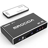 Hdmi Switch, mrocioa 3 Port Eingang 1 aus 4K Hdmi Switcher Box mit Fernbedienung. HDMI Splitter 4K...