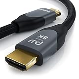 CSL - 8k HDMI Kabel 2.1 1 Meter - 8K @ 60Hz 4K @ 120Hz mit DSC - HDMI 2.1 2.0a 2.0b - 3D - Highspeed...