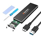 ELUTENG M.2 SATA NGFF SSD Gehäuse Adapter 6Gbps, USB 3,0 bis M.2 NGFF SATA Festplattengehäuse...