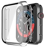 Misxi Hard Hülle mit Glas Displayschutz Kompatibel mit Apple Watch Series 9 (2023) Series 8 Series...