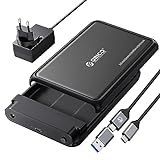 ORICO Festplattengehäuse 3.5 Zoll USB C 5Gbps Externes HDD Gehäuse für 2,5'/ 3,5' SATA HDD und...