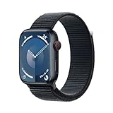 Apple Watch Series 9 (GPS + Cellular, 45 mm) Smartwatch mit Aluminiumgehäuse und Sport Loop Armband...