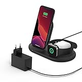 Belkin drahtloses 3-in-1 Ladegerät ( 7,5-W- für , und AirPods) kabelloses Ladedock, drahtlose...