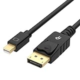 Rankie Kabel Mini DisplayPort (Thunderbolt) (Mini DP) auf DispalyPort (DP), 4K, 1,8m, Schwarz