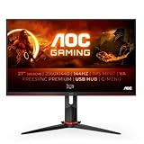 AOC Gaming Q27G2U - 27 Zoll QHD Monitor, 155 Hz, 1ms, FreeSync Premium (2560x1440, HDMI,...