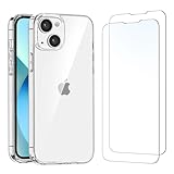 NEW'C Hülle für iPhone 13 Mini (5,4 Zoll) Ultra Transparent Silikon Weiches TPU Gel und 2 ×...