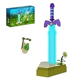 Leuchten im Dunkeln Master Sword Building Block, Hyrule Legendäres Schwert Modell mit Sockel,...