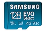 Samsung EVO Select (2021) microSD-Karte + SD-Adapter, 128 GB, Speicherkarte für Smartphone und...