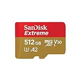 SanDisk Extreme 512GB microSDXC Memory Card + SD Adapter with A2 App Performance + Rescue Pro...