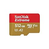 SanDisk Extreme 512GB microSDXC Memory Card + SD Adapter with A2 App Performance + Rescue Pro...