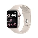 Apple Watch SE (2. Generation) (GPS + Cellular, 44mm) Smartwatch - Aluminiumgehäuse Polarstern,...