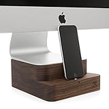 Woodcessories - Stand + Dock kompatibel mit iMac 21,5' & alle iPhones aus Holz - EcoFoot Dock EDT....