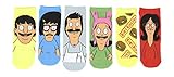 Bob's Burger Characters Juniors/Damen Knöchelsocken, Größe 37-44, 6 Stück