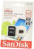 SanDisk Ultra 200GB microSDXC bis zu 90 MB/Sek, Class 10 Speicherkarte