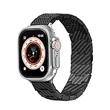 pitaka Carbon Armband Kompatibel mit Apple Watch 9/Ultra 2/Ultra/8/7/6/SE/5/4/3/2/1 aus Kohlefaser...