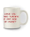 Shaw Tshirts Have You Tried Turning It Off and On Again'nerdigen I.T Crowd Tasse-Stil, Weiß...