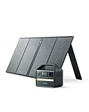 Anker 521 Tragbare Powerstation mit 1 * 100W Solarpanel, 256Wh Powerhouse, 5 Anschlüssen, 300W...