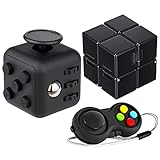 Yeefunjoy 3Pcs Anti-Stress Würfel Spielzeug, Infinity Cube, Fidget Pad Controller, Dekompression...