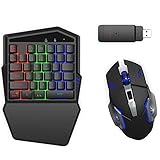 DarkWalker Gaming Tastatur und Maus für Nintendo Switch, PS4, Xbox One, PC Eingebauter Adapter...