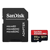 SanDisk Extreme Pro 512 GB microSDXC Memory Card + SD Adapter with A2 App Performance + Rescue Pro...