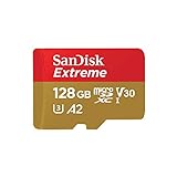 SanDisk Extreme microSDXC UHS-I Speicherkarte 128 GB + Adapter (Für Smartphones, Actionkameras und...